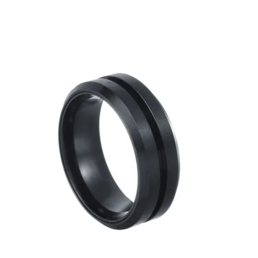 New Men’s Stainless Steel Black Ring